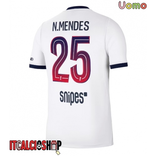 Paris Saint-Germain Nuno Mendes #25 Seconda Maglia 2026-27 Manica Corta